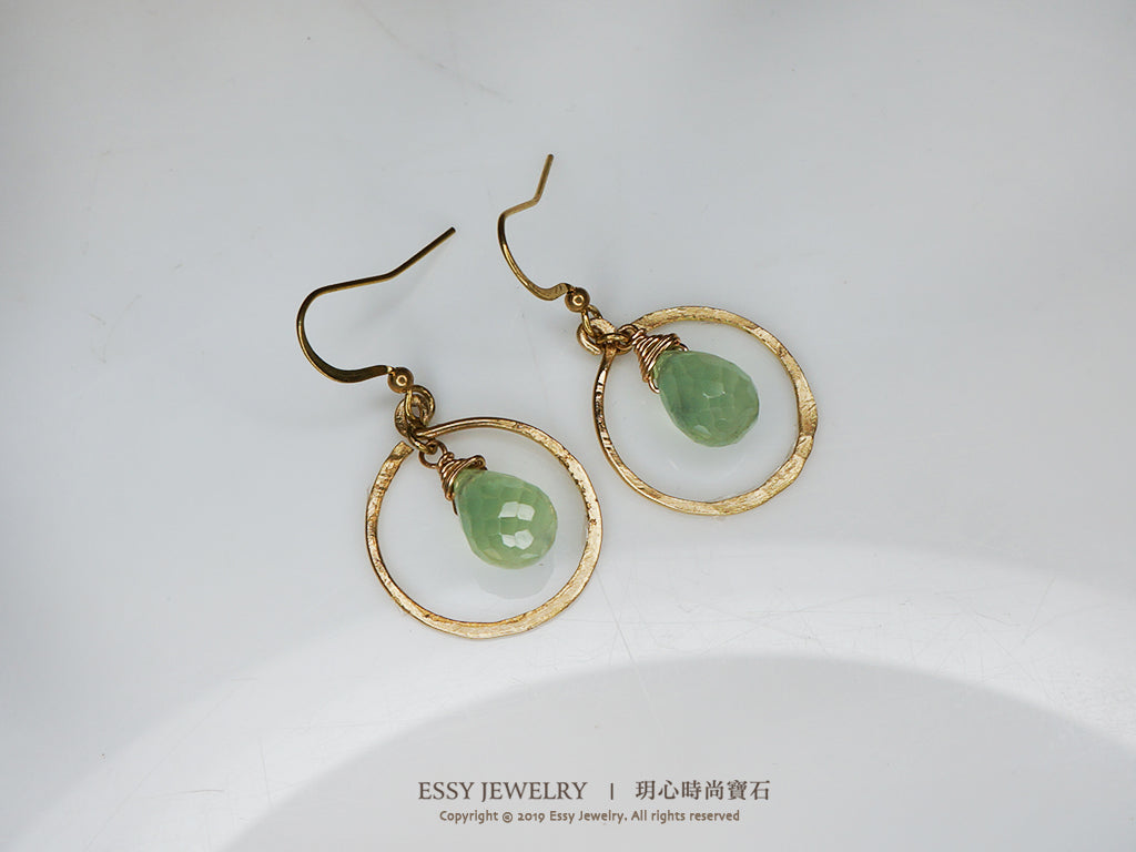 閃亮葡萄石 造型耳環