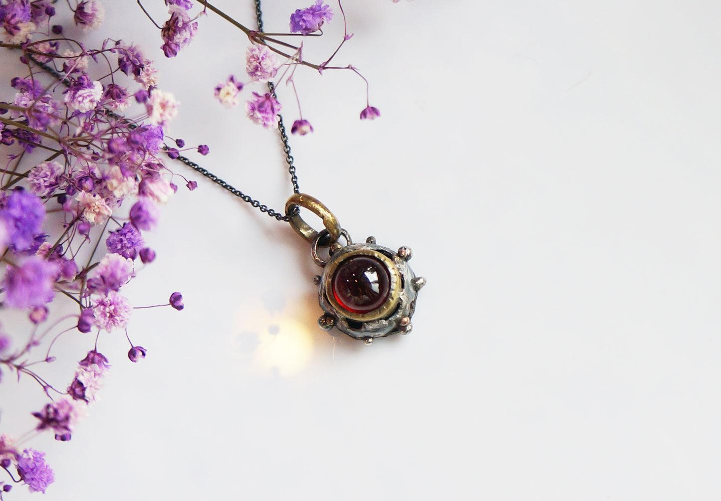 石榴石|GARNET-雙色金手工墜