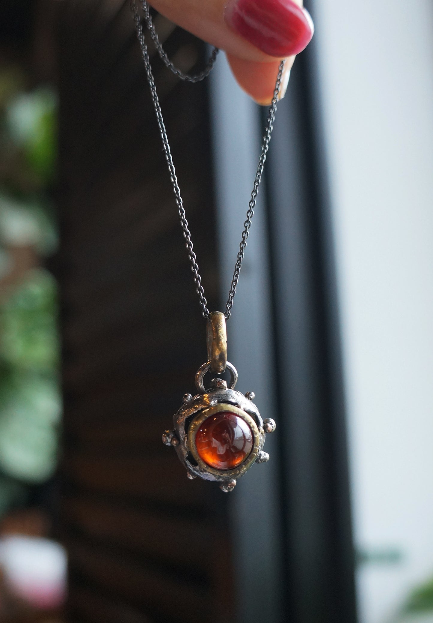 石榴石|GARNET-雙色金手工墜