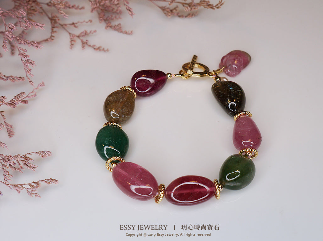 Candy Tourmaline|嬌嫩原礦糖果碧璽手環