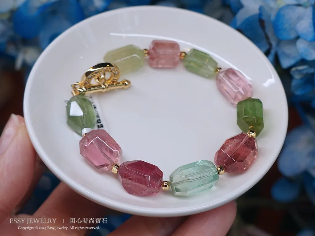 冰糖大切面|高品質糖果碧璽手環 K060803