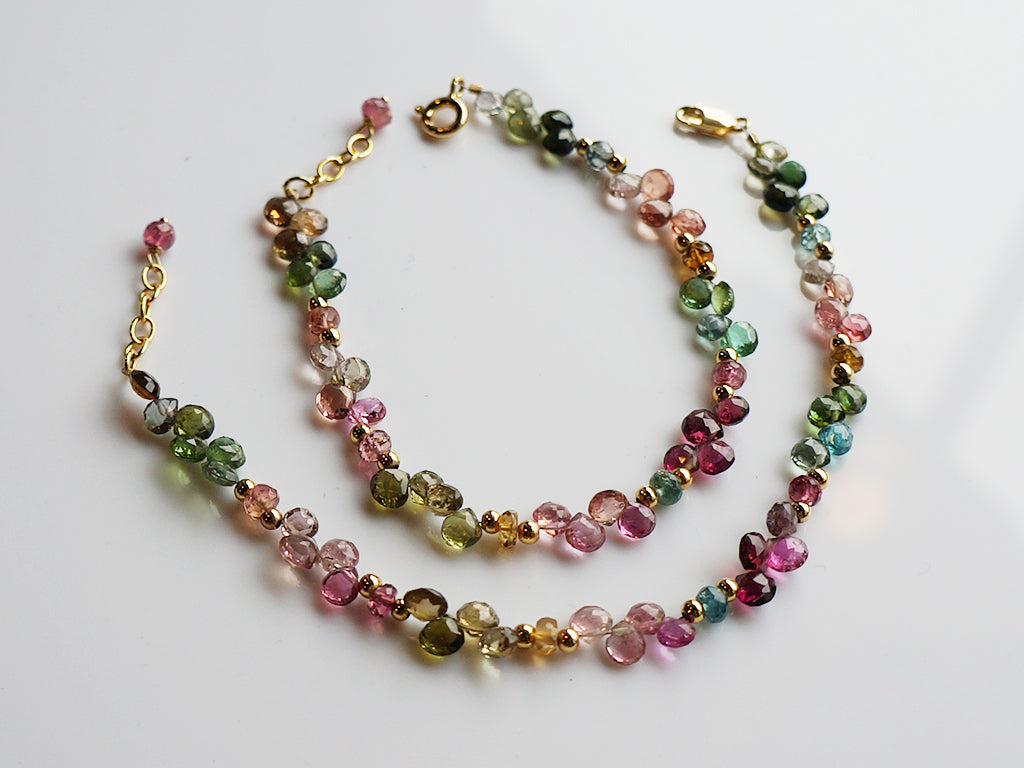 精品切面水滴碧璽手鍊 E050502