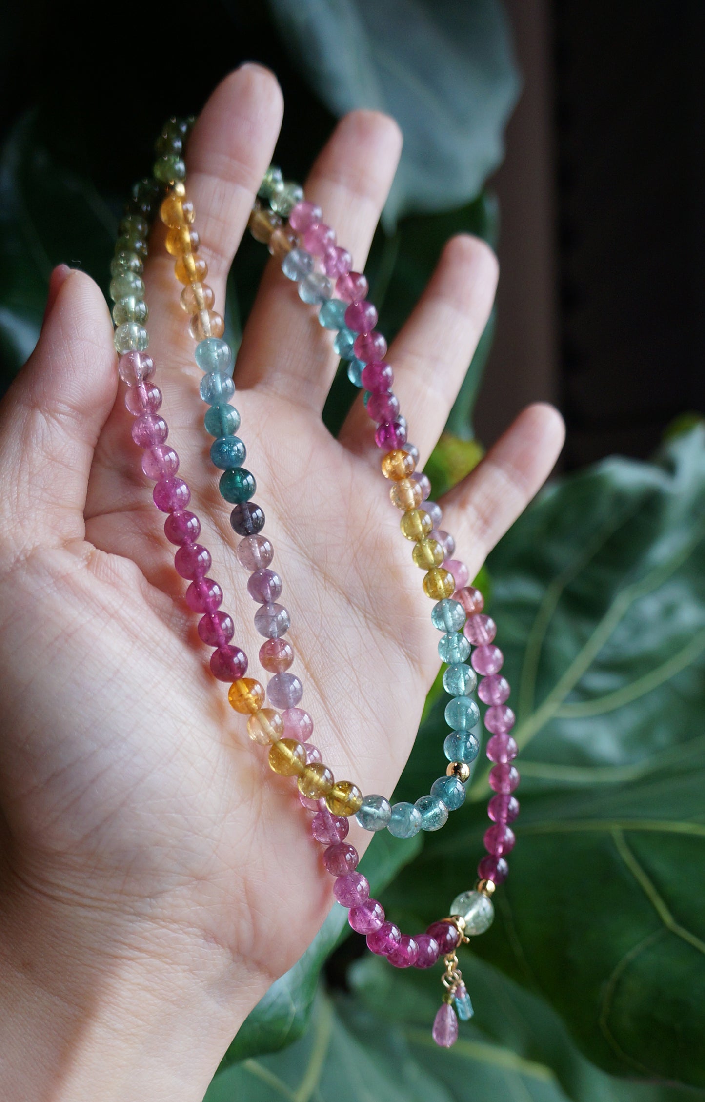 極品|彩虹碧璽 · 108顆