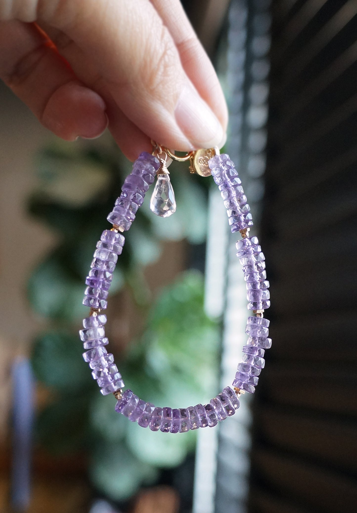 Amethyst |粉嫩閃亮紫水晶 海西切面手環