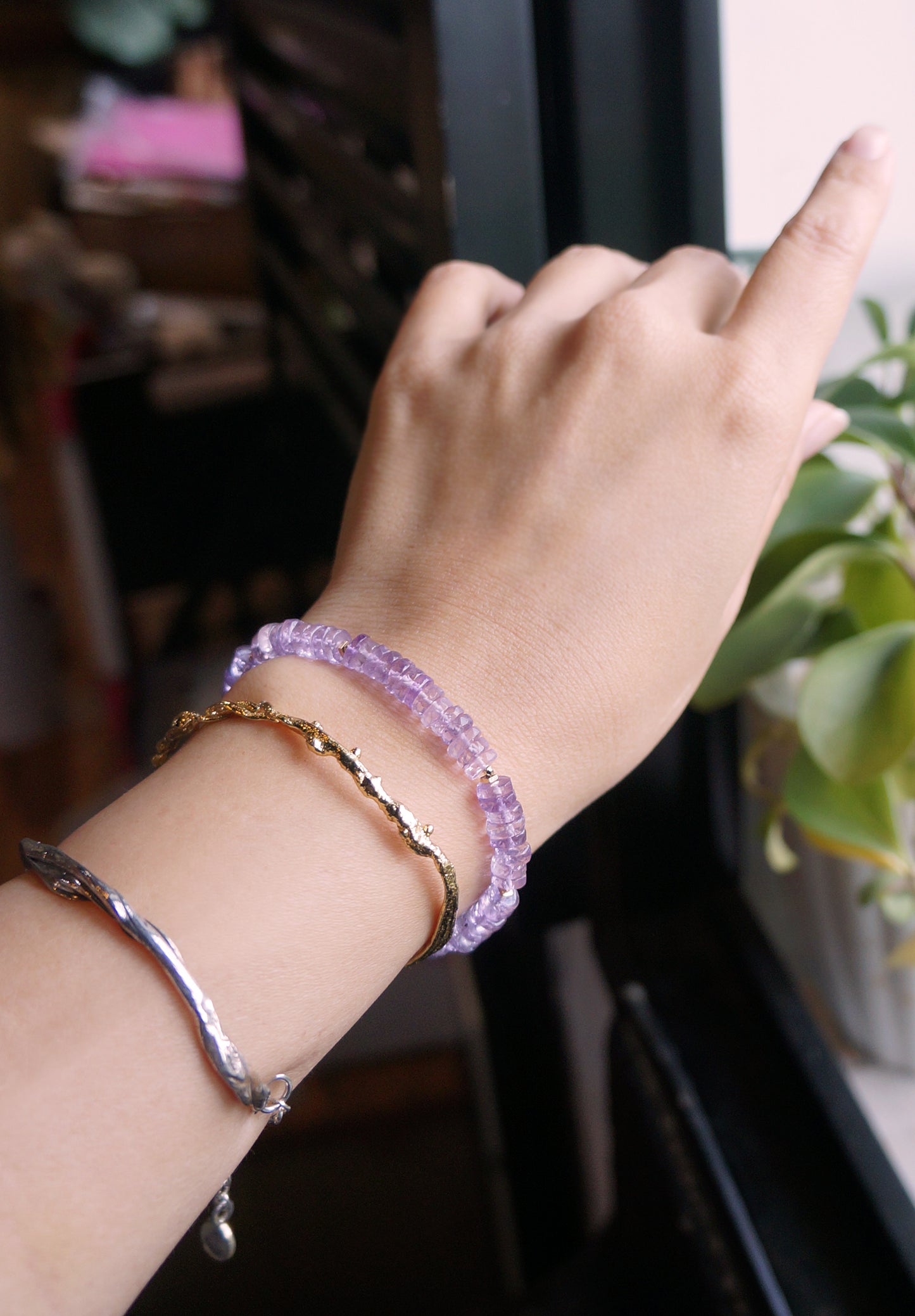 Amethyst |粉嫩閃亮紫水晶 海西切面手環