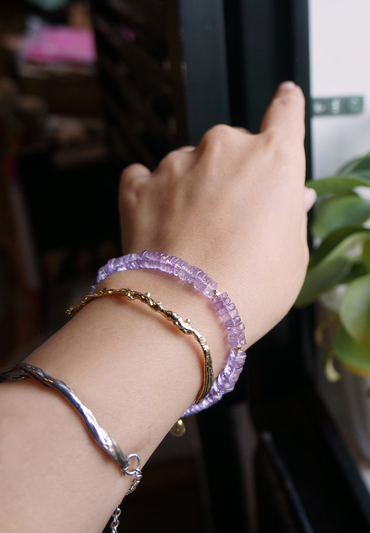 Amethyst |粉嫩閃亮紫水晶 海西切面手環
