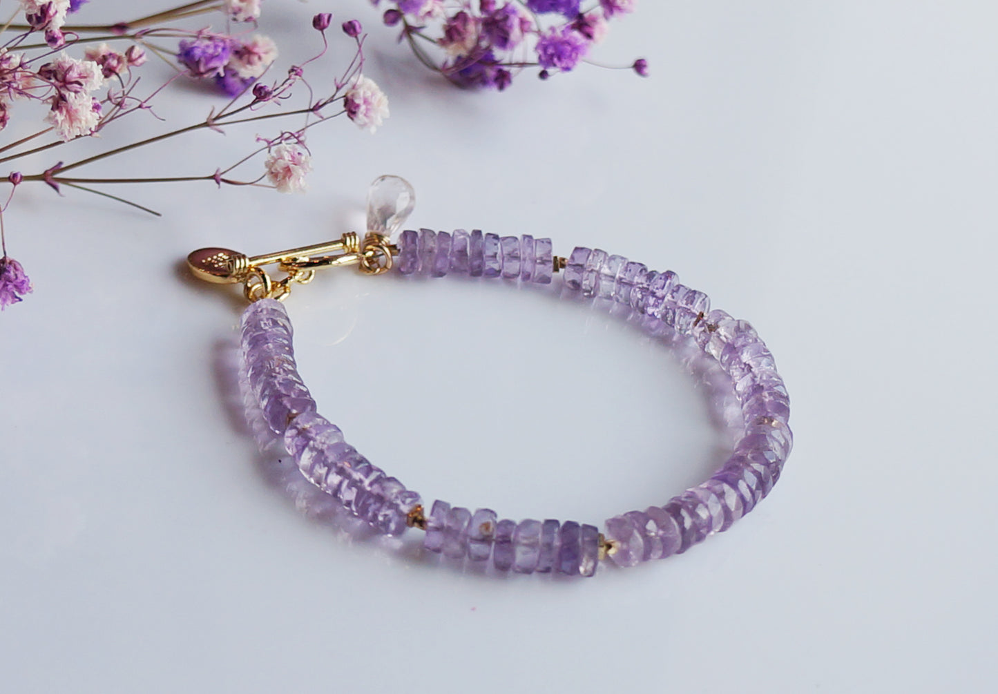 Amethyst |粉嫩閃亮紫水晶 海西切面手環