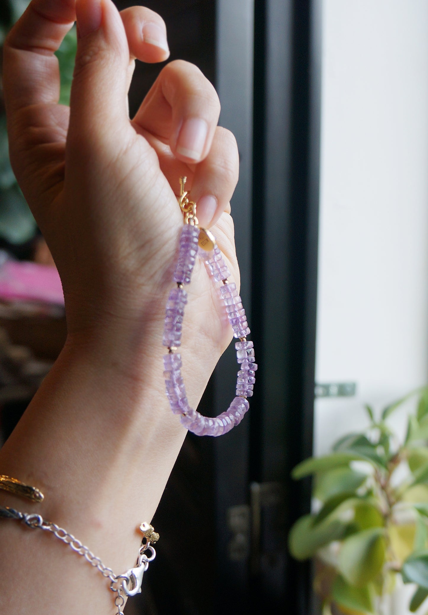 Amethyst |粉嫩閃亮紫水晶 海西切面手環