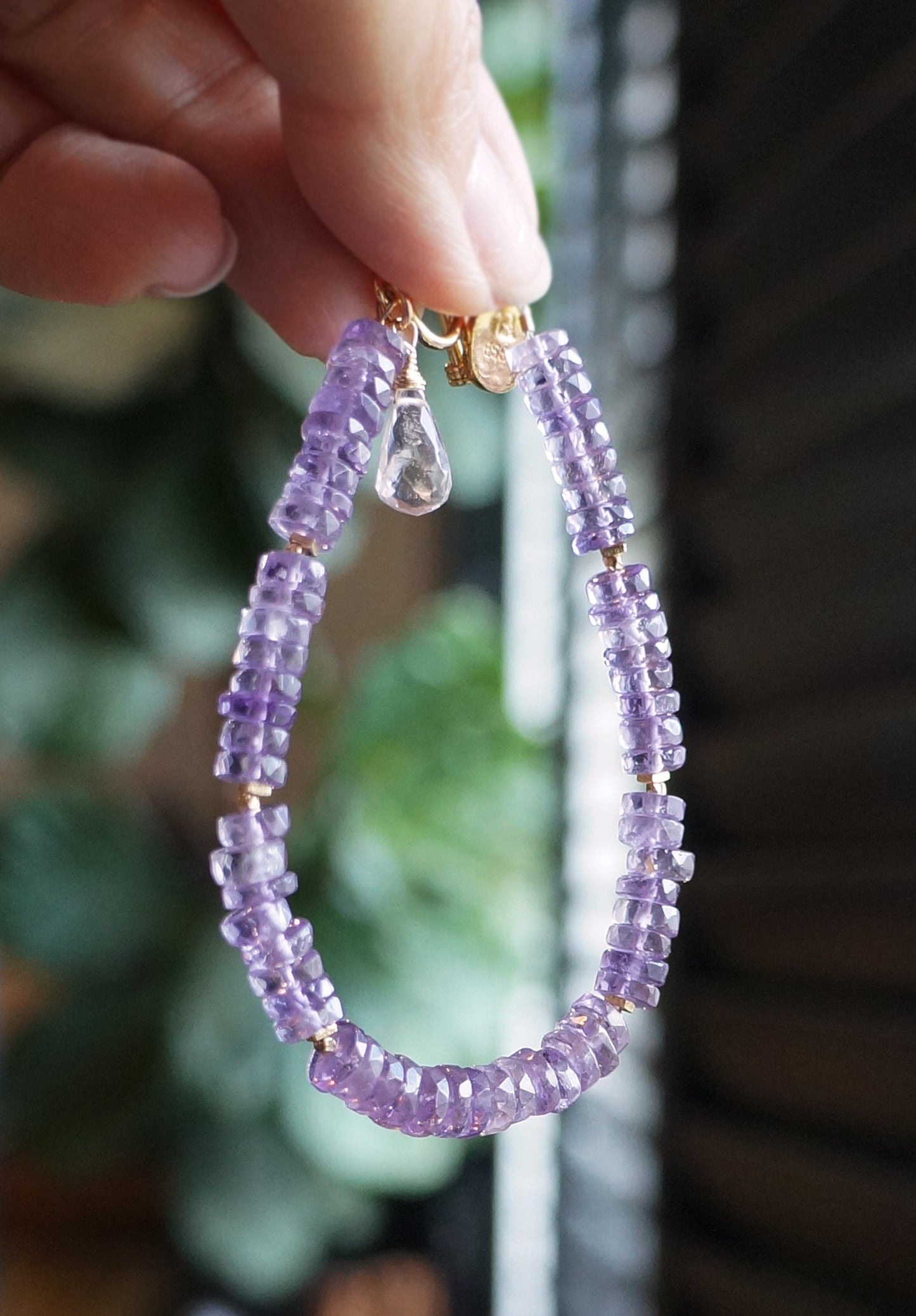 Amethyst |粉嫩閃亮紫水晶 海西切面手環