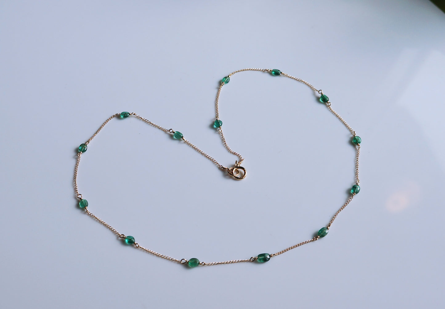 EMERALD|祖母綠14K注金項鏈 E121001