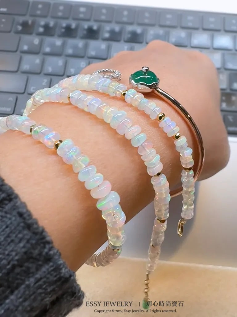 Opal Bracelet 優質七彩水透蛋白石 手鏈