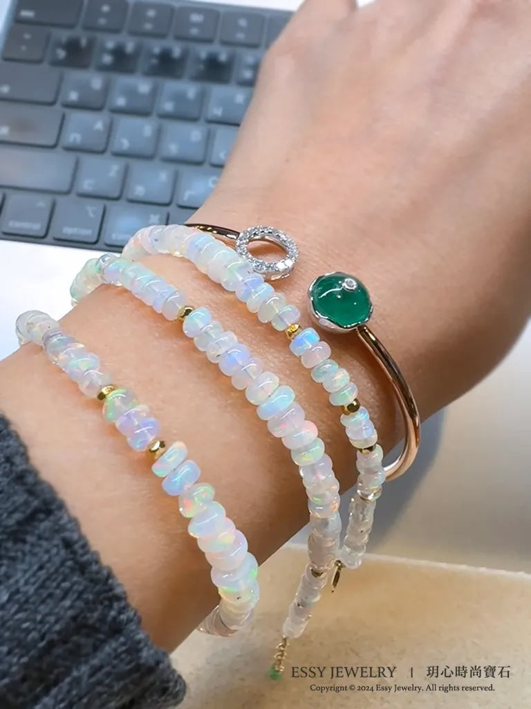 Opal Bracelet 優質七彩水透蛋白石 手鏈