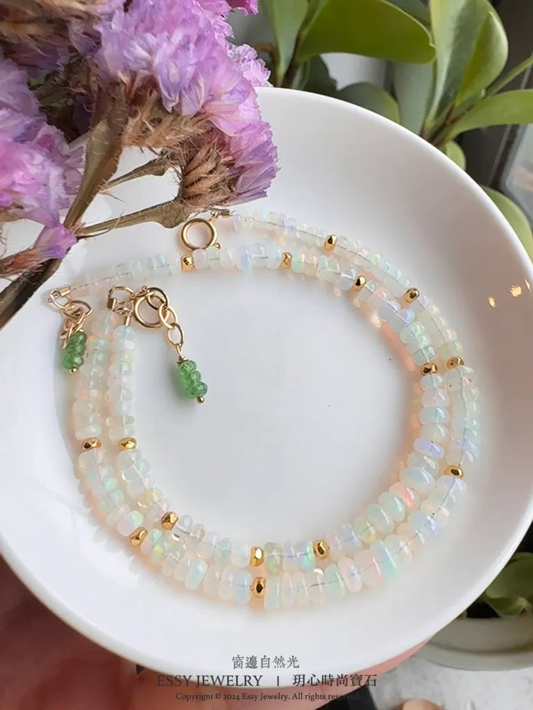 Opal Bracelet 優質七彩水透蛋白石 手鏈