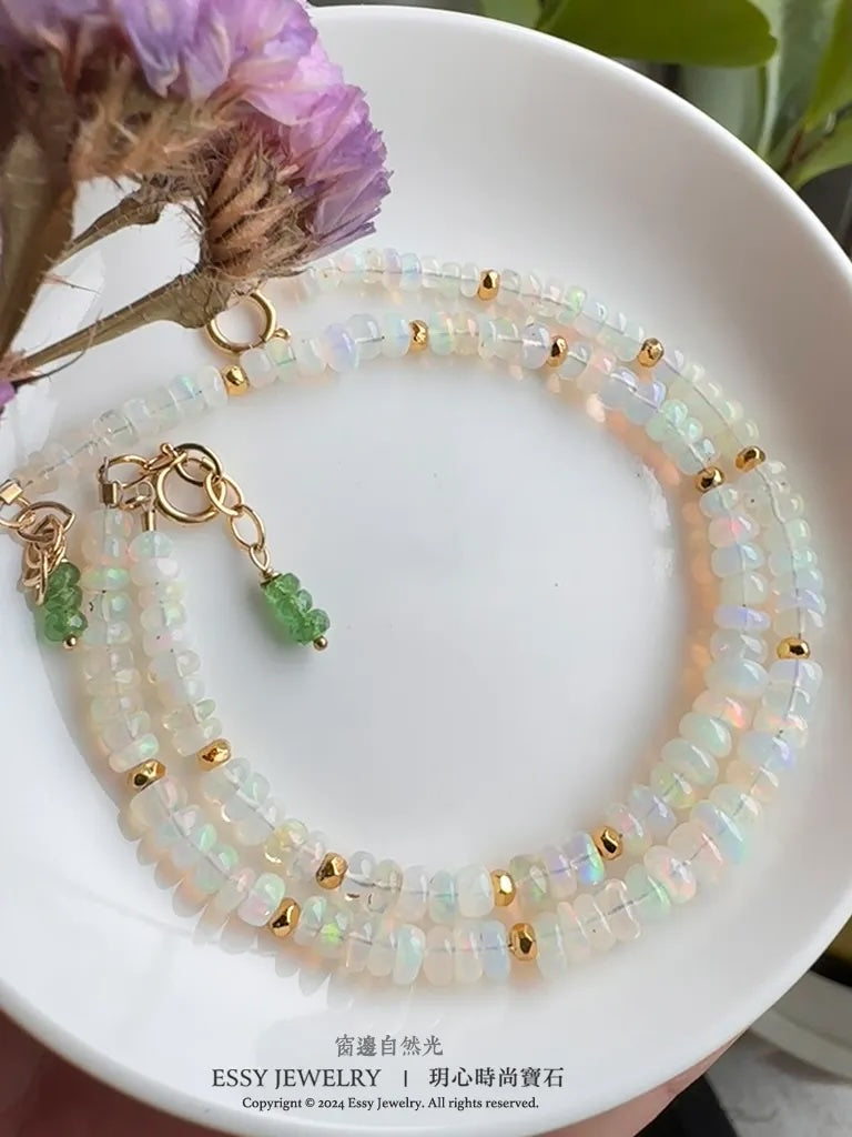 Opal Bracelet 優質七彩水透蛋白石 手鏈