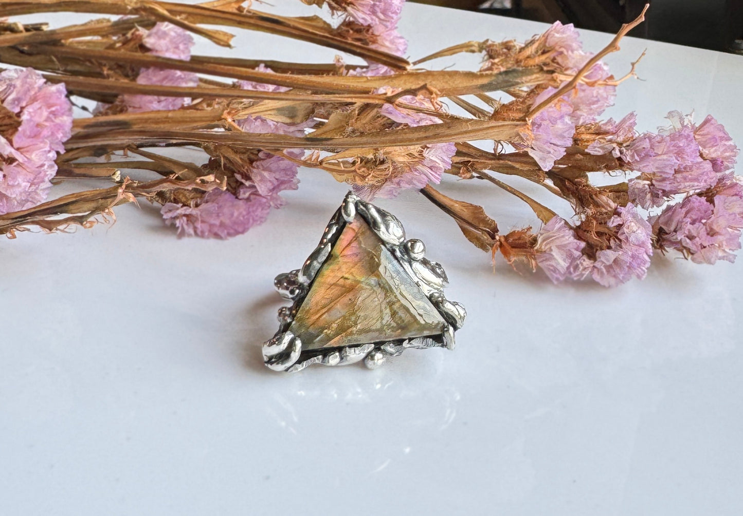 神秘彩光|拉長時手工銀戒