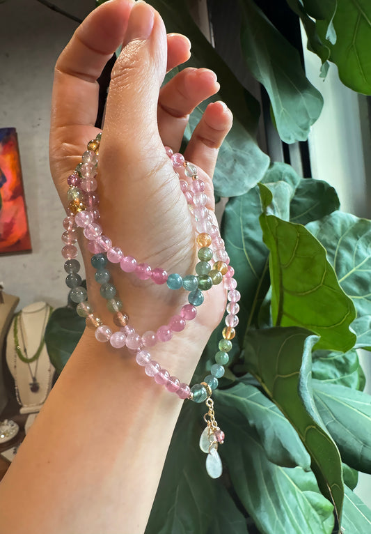 小清新|粉嫩阿富汗碧璽 · 108顆