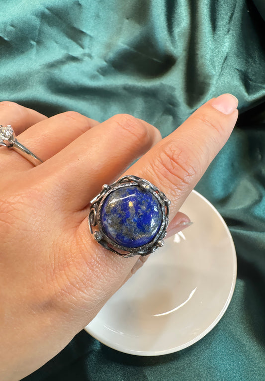 地球海洋系|青金石純銀造型戒指