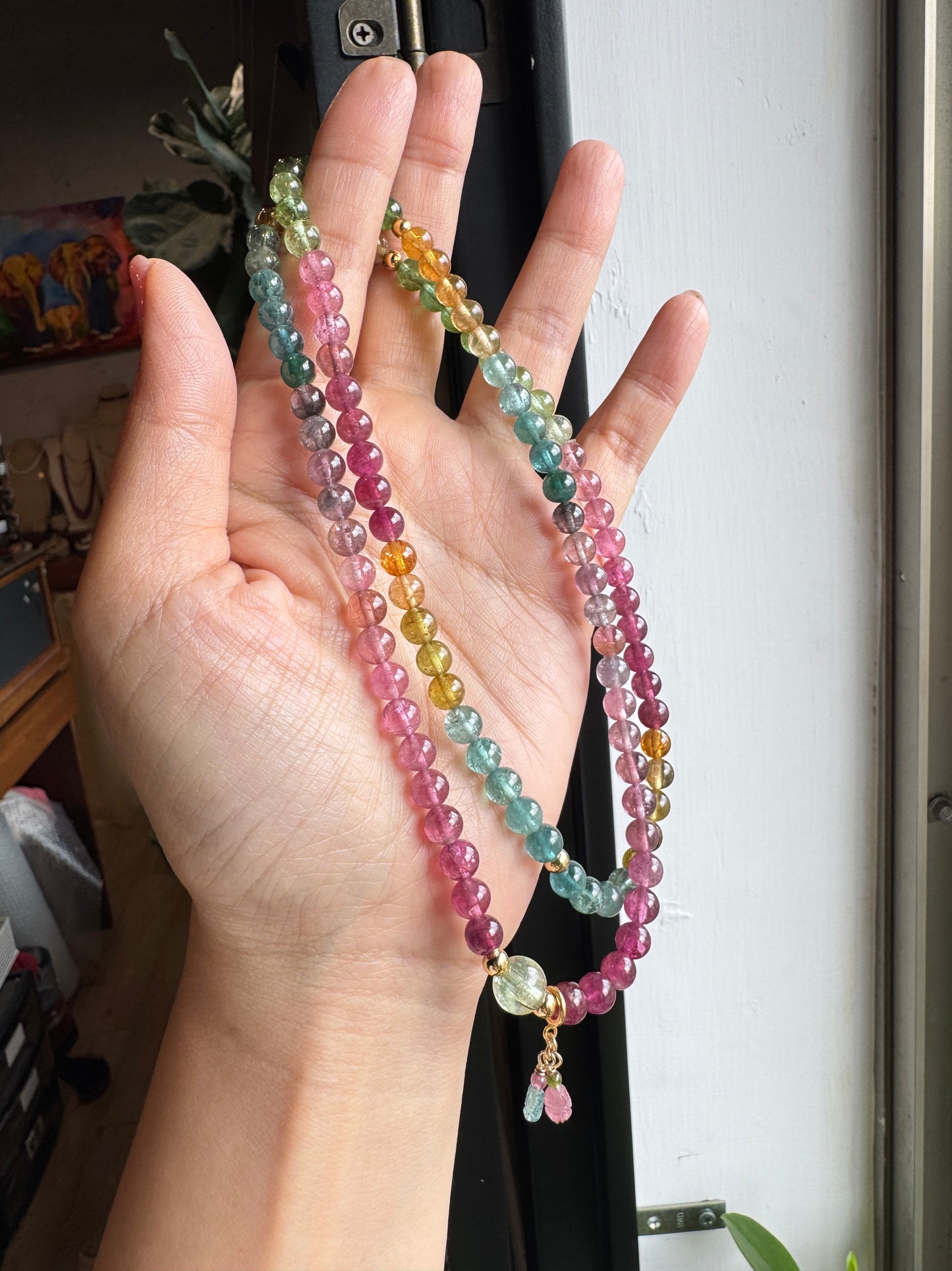 極品|彩虹碧璽 · 108顆