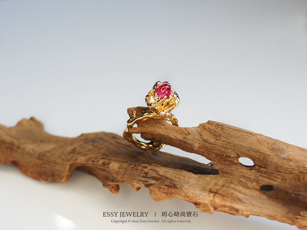 Spinel Bloom|桃紅尖晶・花語戒