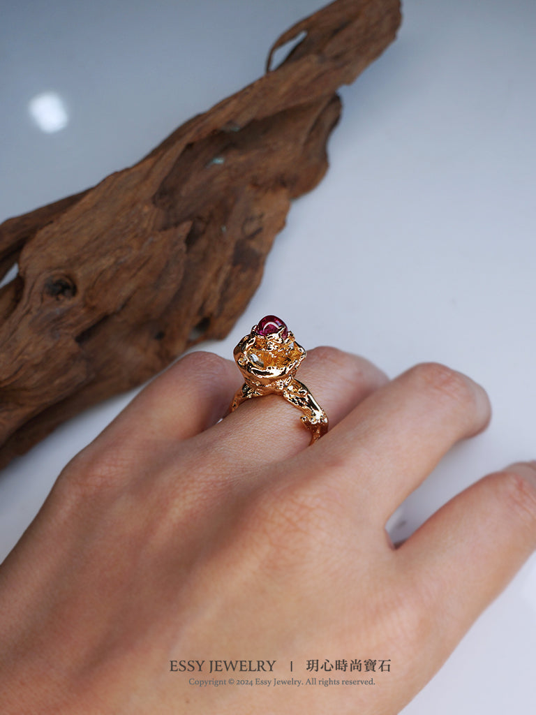 Spinel Bloom|桃紅尖晶・花語戒