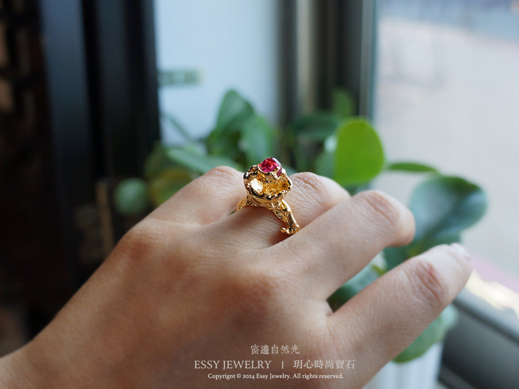 Spinel Bloom|桃紅尖晶・花語戒