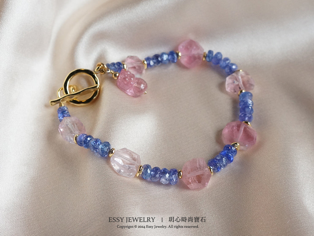 輕珠寶|阿富汗粉碧璽 / 丹泉石 手鍊
