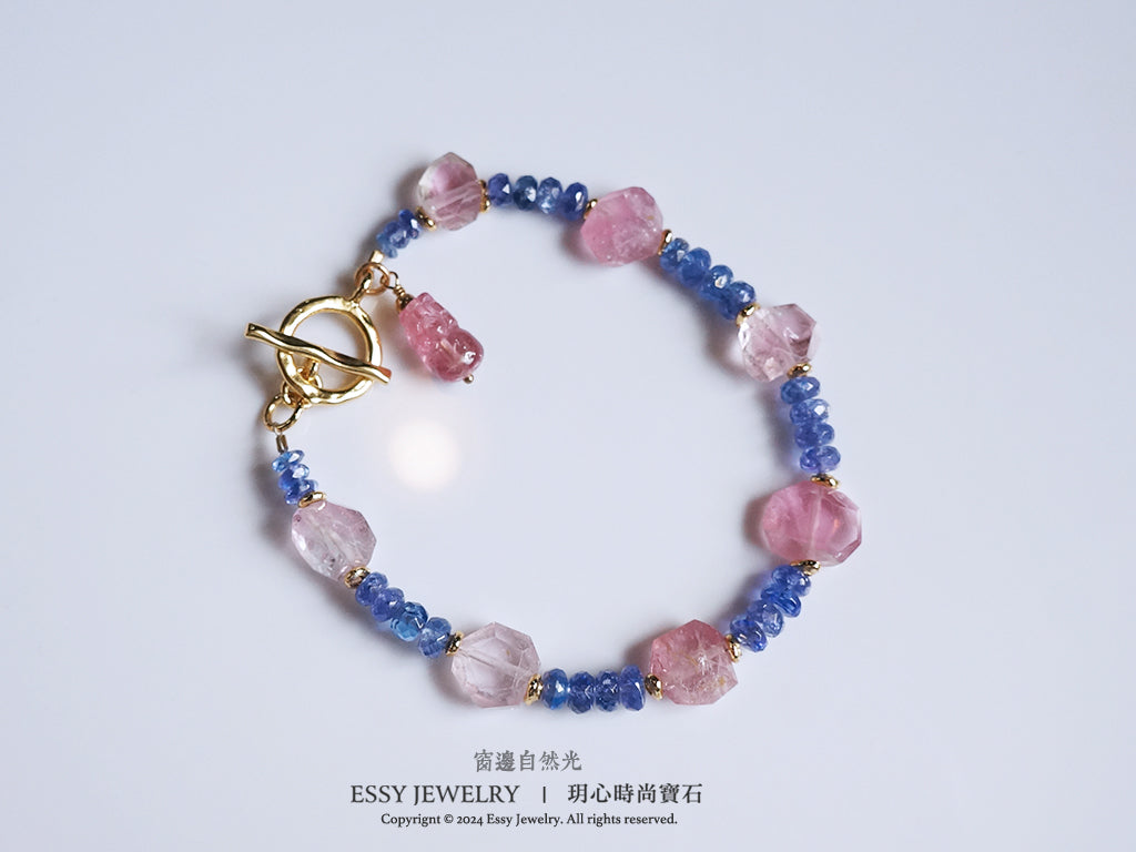 輕珠寶|阿富汗粉碧璽 / 丹泉石 手鍊