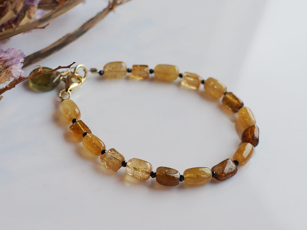 黃碧璽柱狀手環