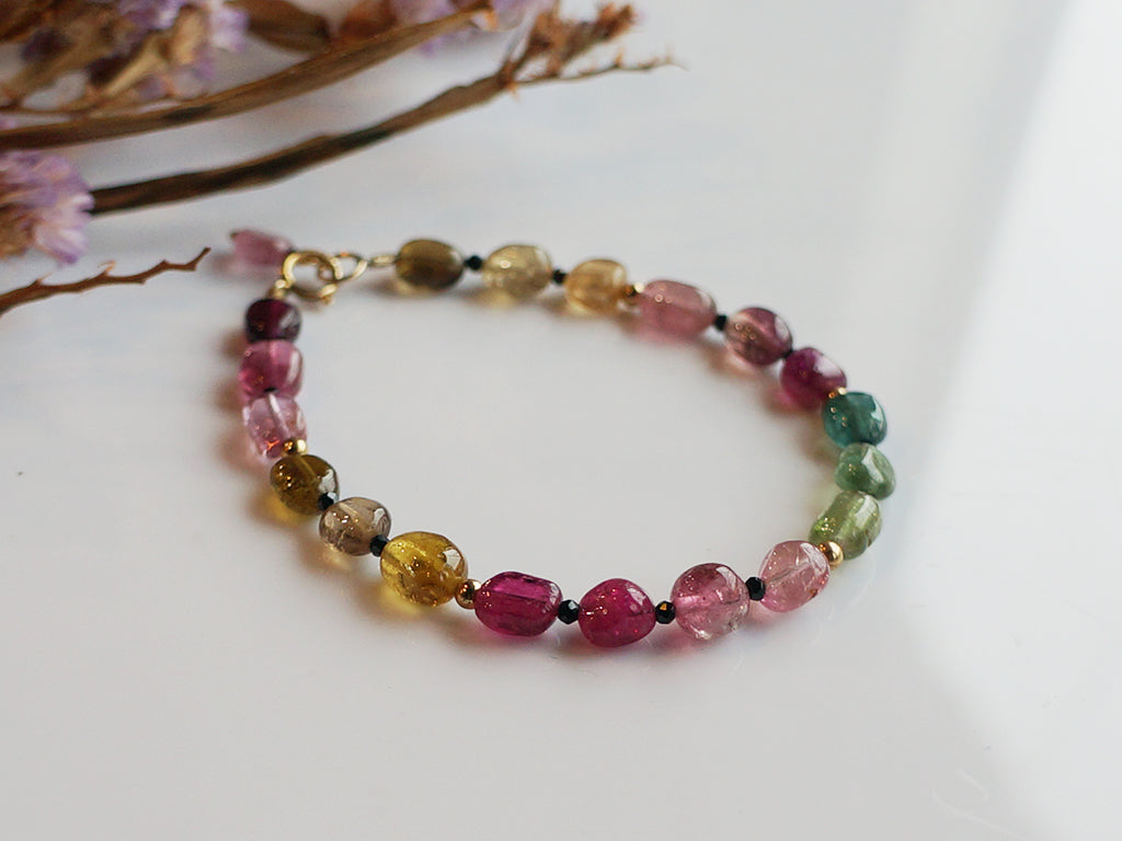 小糖果|彩色碧璽原礦手鍊