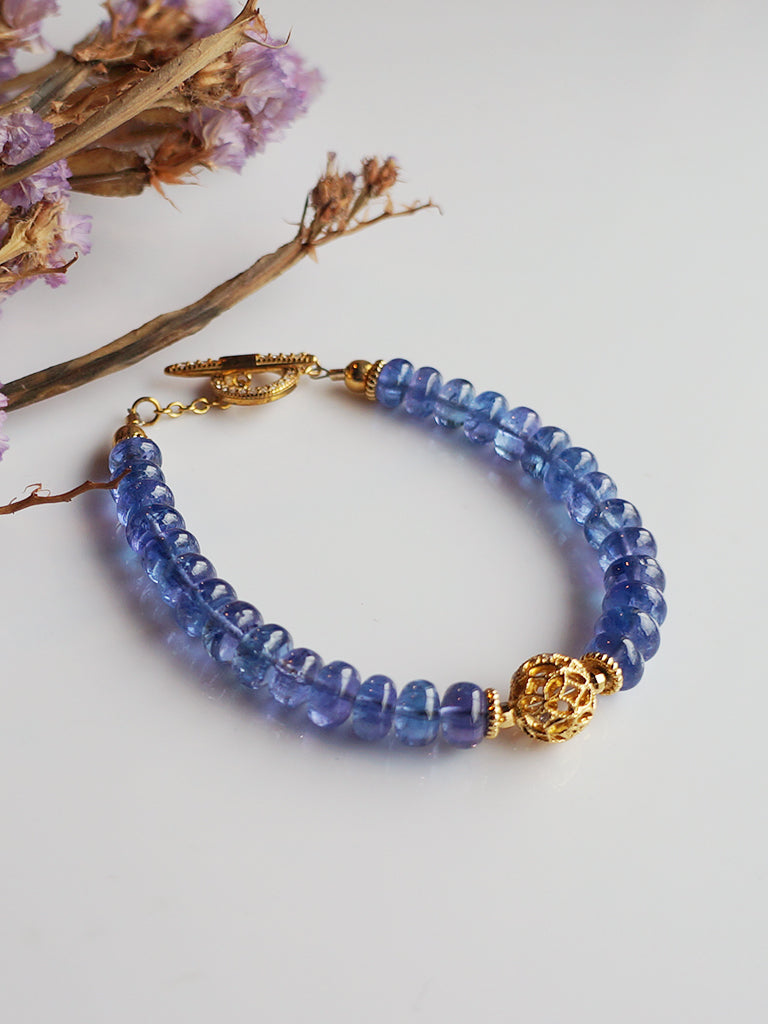 TANZANITE|珠寶級丹泉石塔珠手鍊