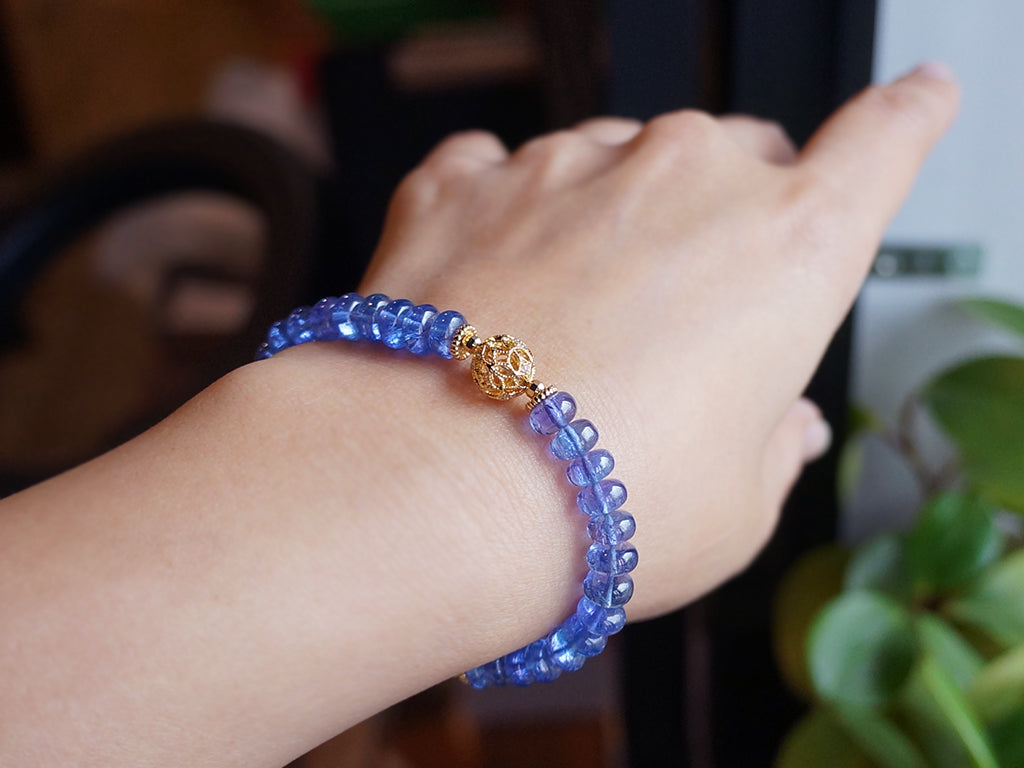 TANZANITE|珠寶級丹泉石塔珠手鍊