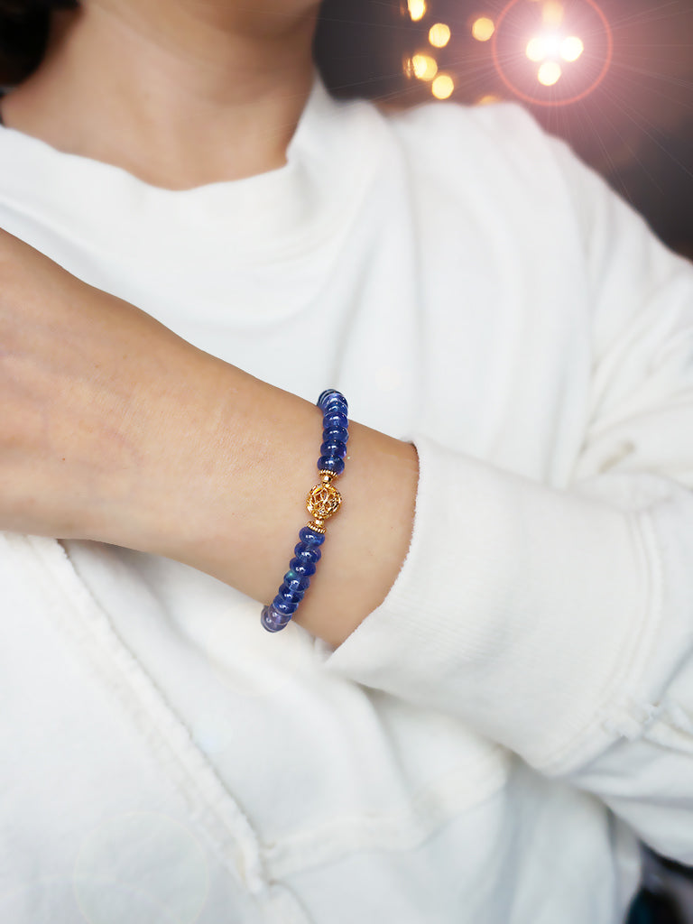 TANZANITE|珠寶級丹泉石塔珠手鍊