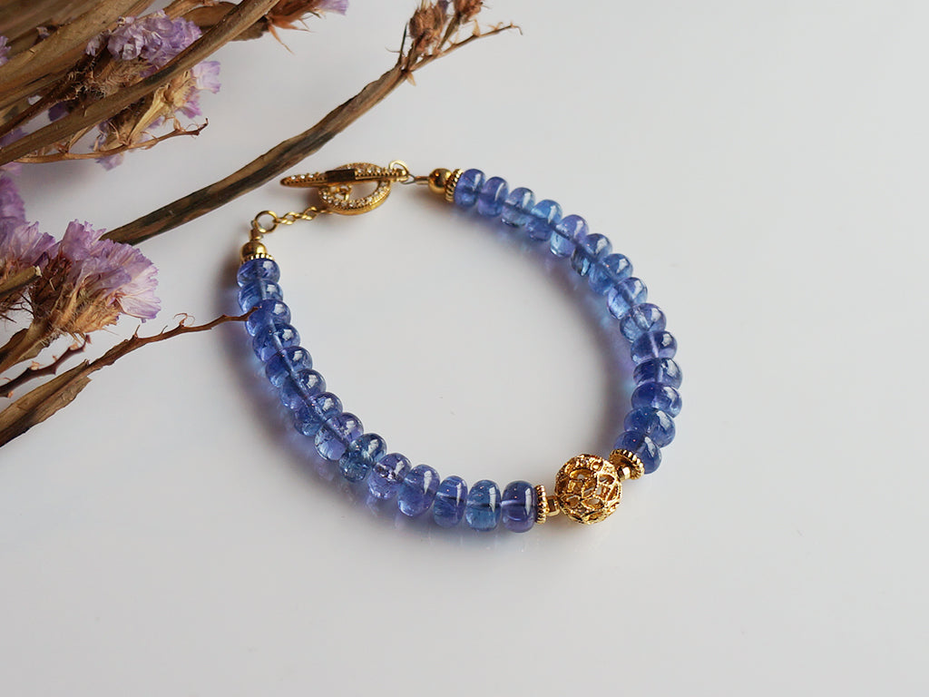 TANZANITE|珠寶級丹泉石塔珠手鍊