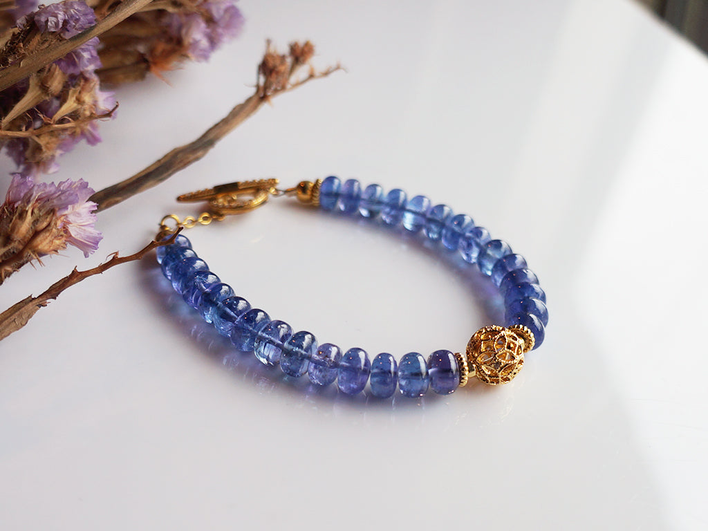 TANZANITE|珠寶級丹泉石塔珠手鍊