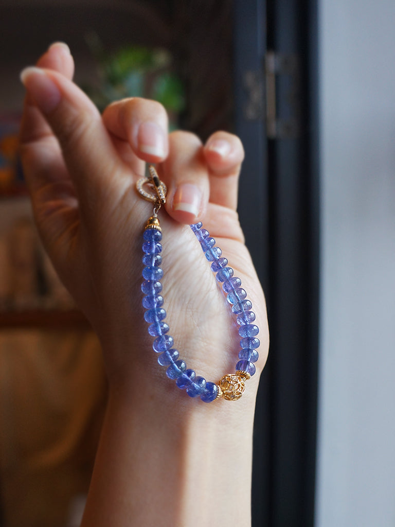 TANZANITE|珠寶級丹泉石塔珠手鍊