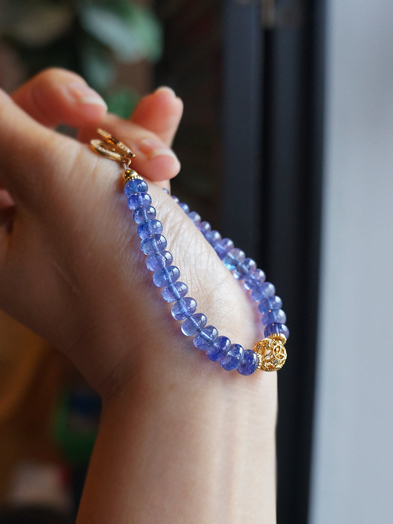 TANZANITE|珠寶級丹泉石塔珠手鍊