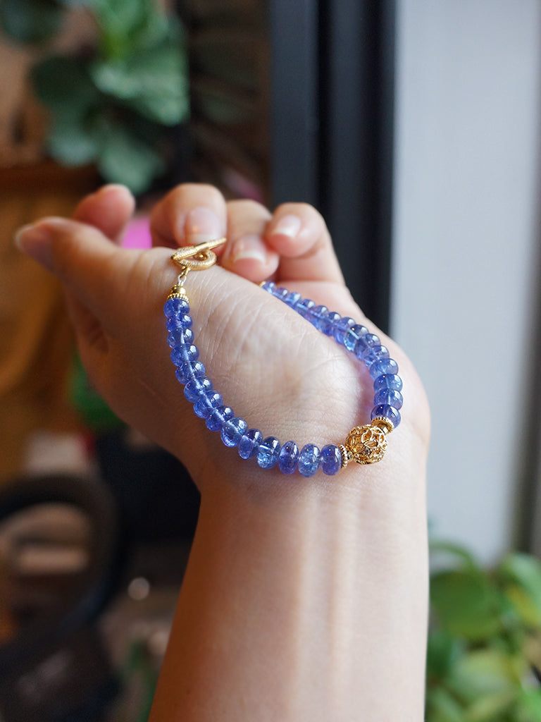 TANZANITE|珠寶級丹泉石塔珠手鍊