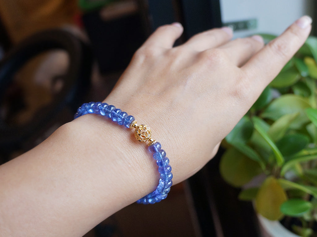 TANZANITE|珠寶級丹泉石塔珠手鍊