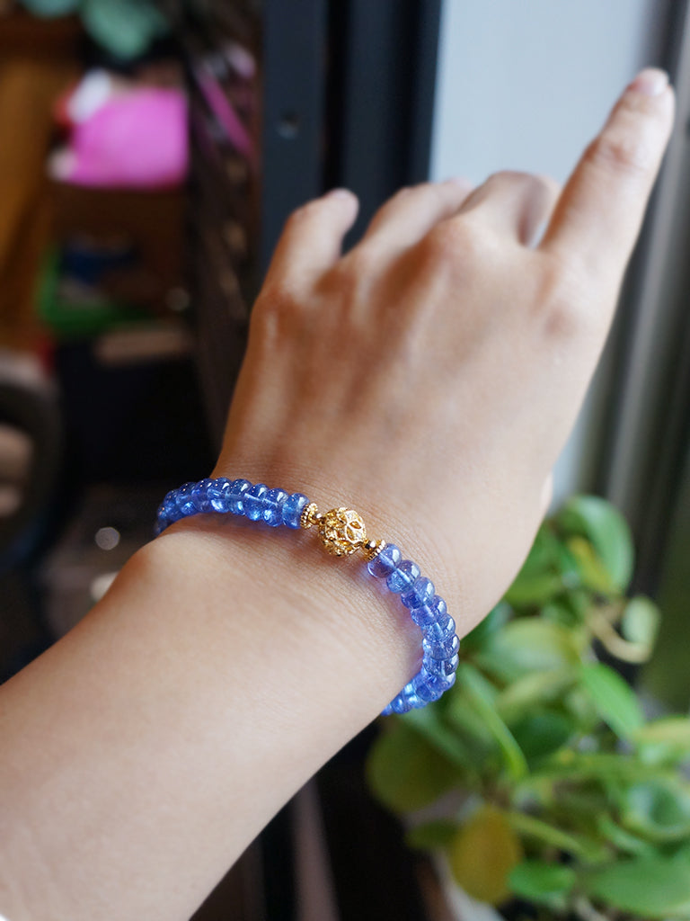 TANZANITE|珠寶級丹泉石塔珠手鍊