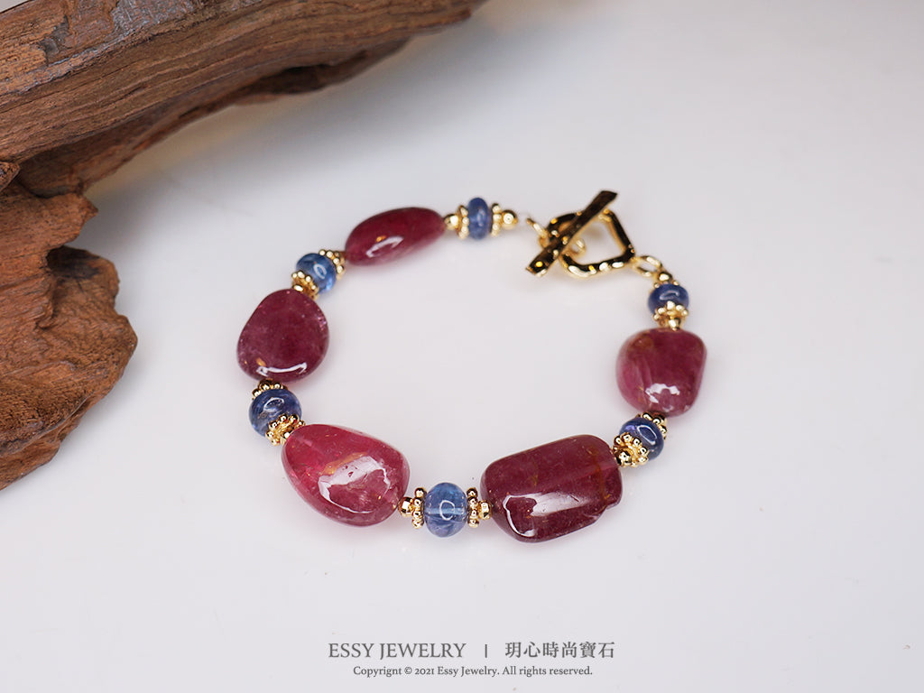 貴氣優雅紅寶碧璽|丹泉石手環