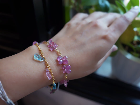 高品質|如意阿富汗碧璽K金手鍊