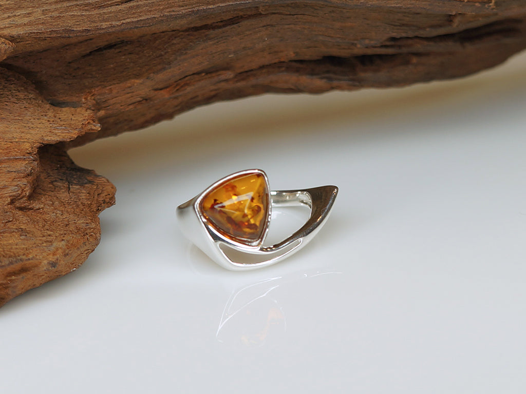 波蘭 琥珀純銀造型設計師戒