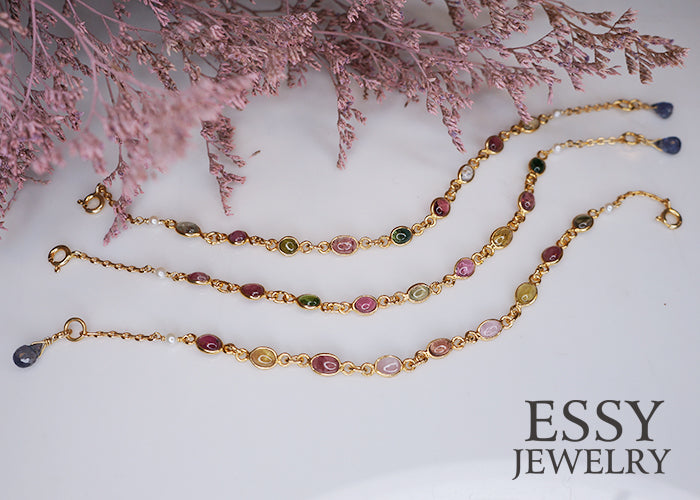 彩碧鑲嵌手鏈 - B012401