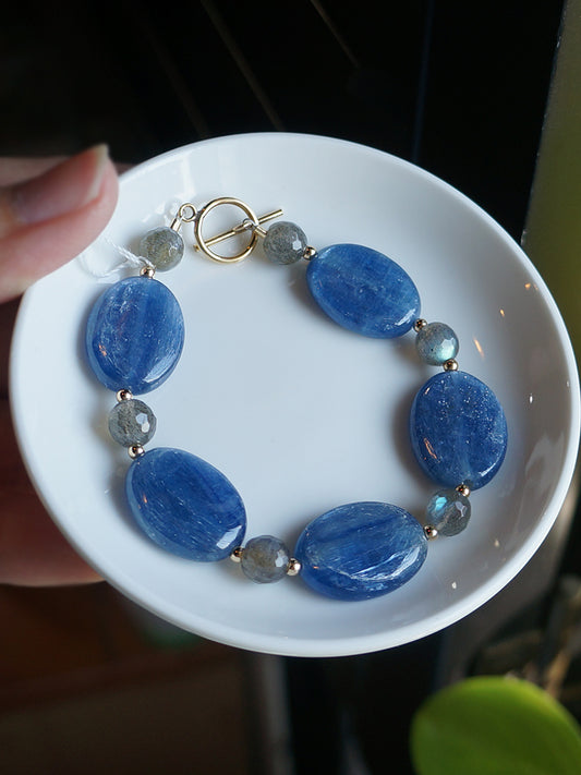 藍晶石 / 拉長石手環 C022301