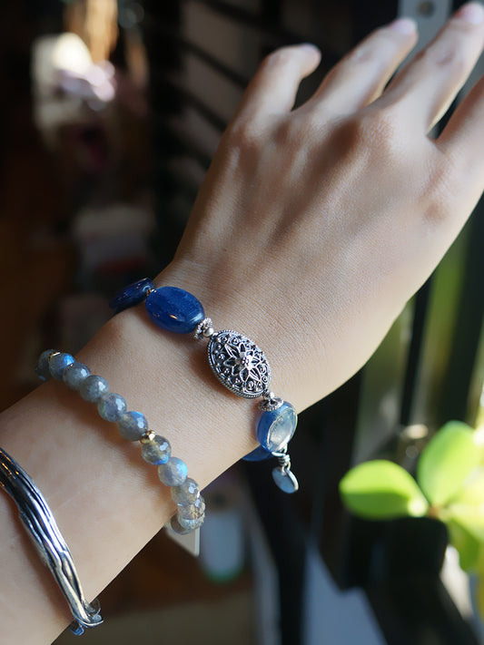 藍晶石純銀手環 C022302