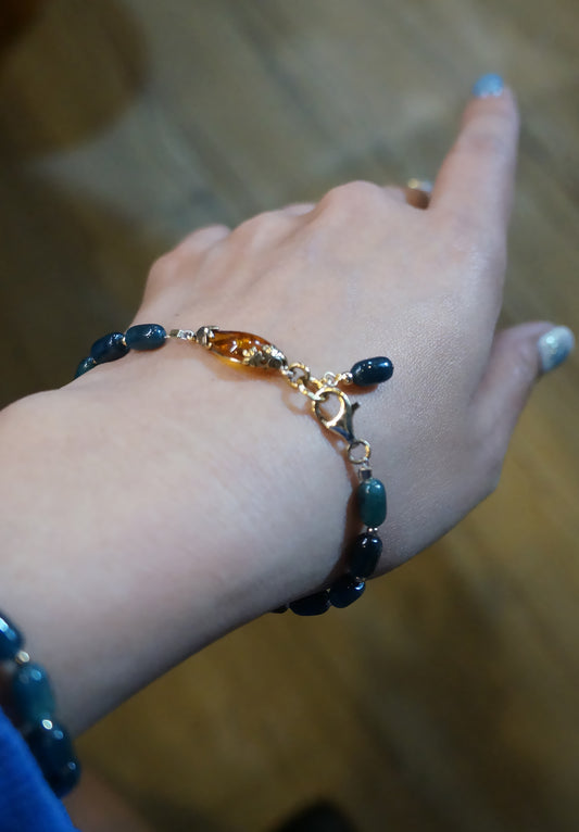 深藍碧璽小柱狀手環 C032402