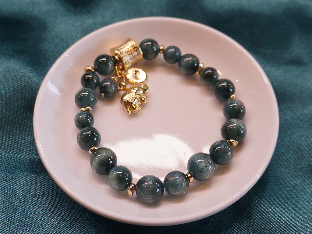 罕品｜貓眼藍綠碧璽手珠 - C060901