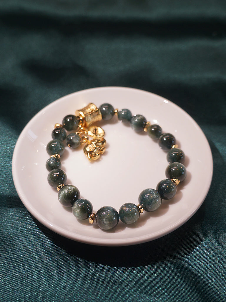 罕品｜貓眼藍綠碧璽手珠 - C060901