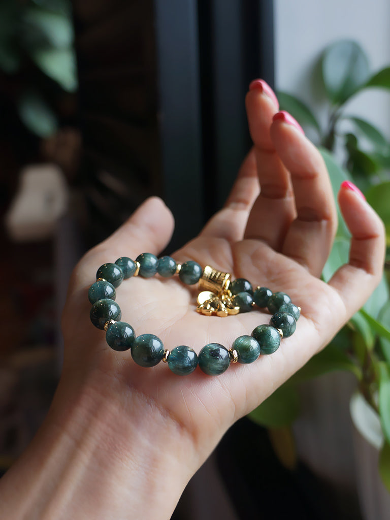 罕品｜貓眼藍綠碧璽手珠 - C060901