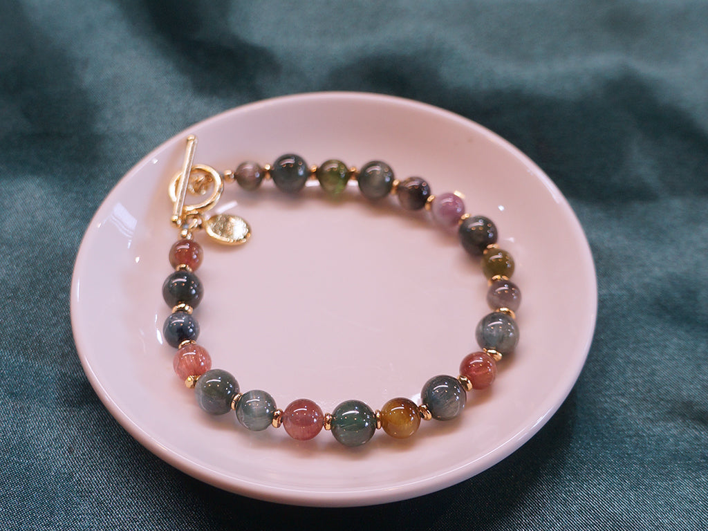 NEW!! 罕品｜彩色貓眼碧璽 手珠 C061001
